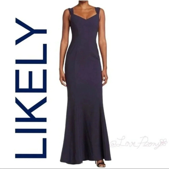 NEW LIKELY NATALIA GOWN Navy - Picture 1 of 16